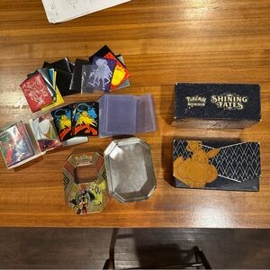 Pokémon Card and Accessories - Shining Fates & Sleeves and full boxes of cards